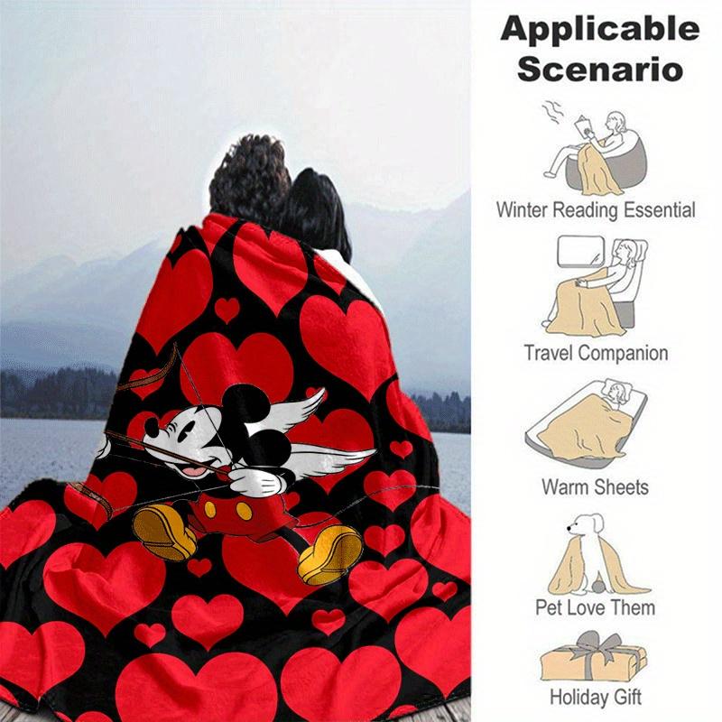 1pc Mickey Printing Blanket - Soft, All-Season Throw for Living Room, Bedroom,Personalized Gift with Adorable Cartoon Design