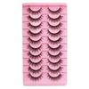European Natural 3D False Eyelashes with Curled Stiff Stem - Dense, One-Piece Whole Strip