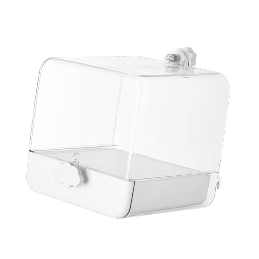 Bird Bath Box Caged Parrot Bathing Tub Cage Accessory with Bottom Drawer Parrot Bath House for Canary Lovebirds Budgie