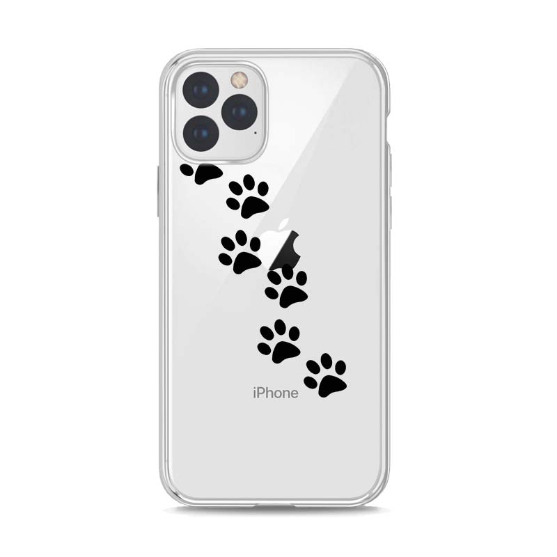 Silikonový kryt na tlapku psa pro Apple IPhone 13 12 Mini 11 Pro XS MAX XR X 8 7 6 6S 5 Plus SE pouzdro na telefon