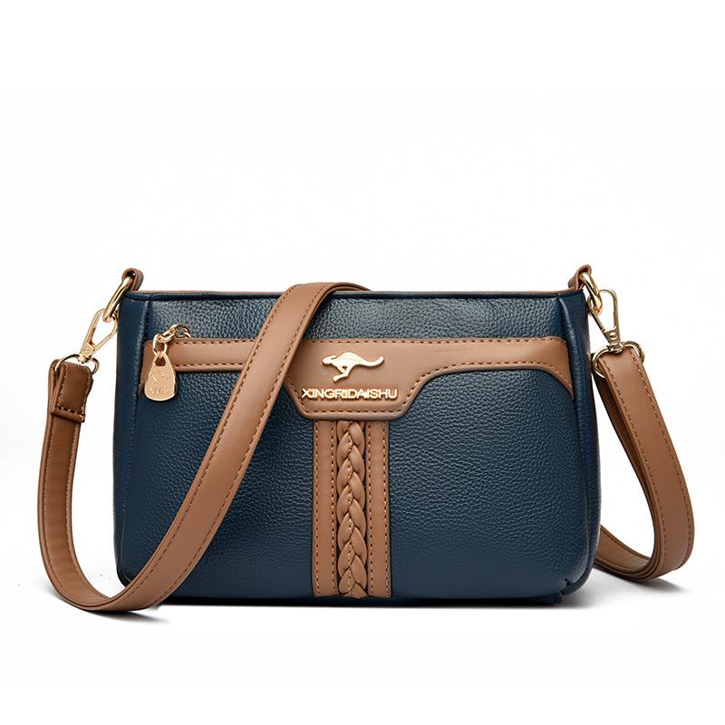 Umhängetasche, Frau mittleren Alters, Muttertasche, Kleine quadratische Tasche, Einseitige Schultertasche