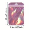 10/20/50PCS Laser Ziplock Bags Iridescent Transparent Plastic Self-Sealing Bag for Jewelry Packaging Cosmetic Retail Display Bag
