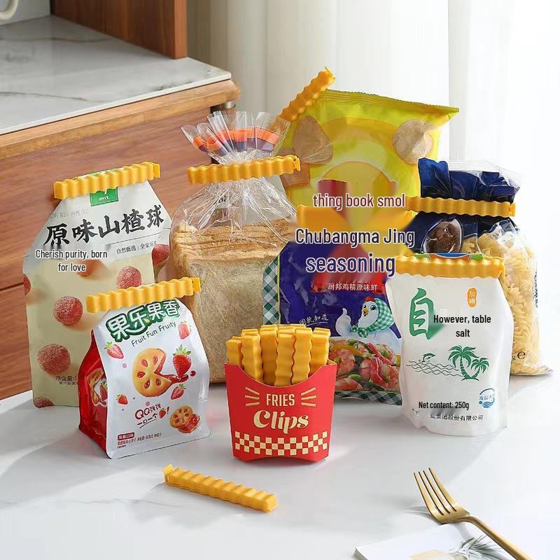One-Piece French Fry Bag Sealing Clip - Keeps Snacks Fresh and Moisture-Proof