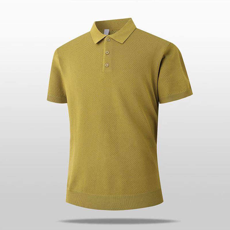 

Ice silk knitted sweater simple POLO shirt short-sleeved shirt polo shirt T-shirt shirt T-shirt for men M
