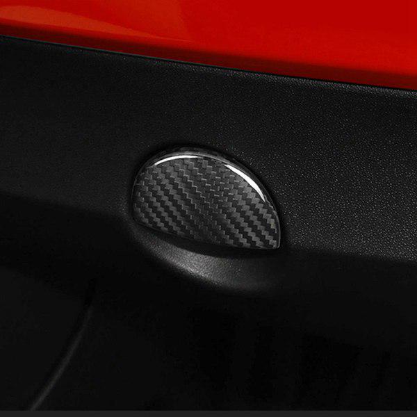 Fiat 500 Carbon Fiber Passenger Glove Box Handle Cover Trim Sticker