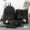 Four-piece Schoolbag Female Elementary School Student Crossbody Bag Middle School Student Backpack