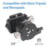 Tripod   Head Mount 25mm Diameter   360 Degree Panorama Rotation   Head