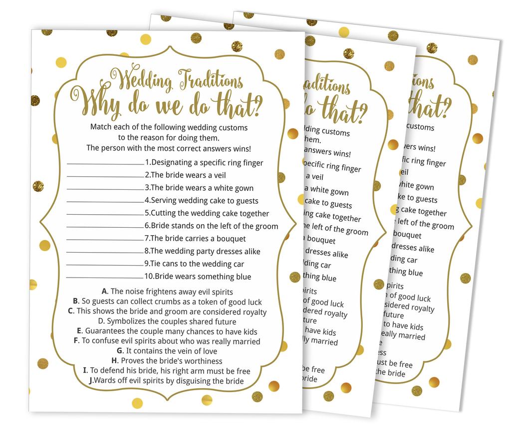 Inkdotpot 50A  Gold ConfettiA  BingoA  GameA  CardsA  For Bridal Wedding Shower Bachelorette Party Bulk Blank Square Fill In Gift