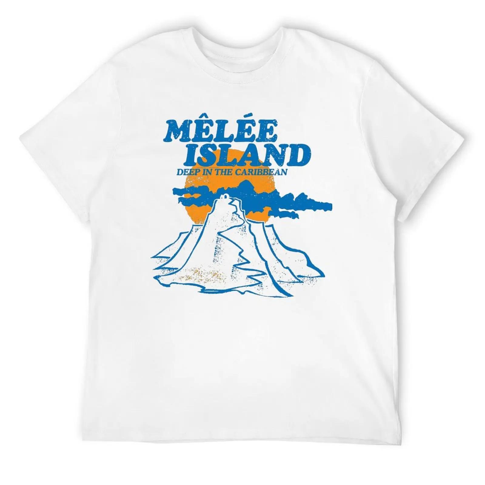 

Crewneck Mêlée Island (Темный вариант) Футболка Classic For S Move Tees Classic Humor Graphic Travel Размер США XXXXXL белый