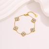 European and American Zircon Bracelet Light Luxury Niche Girls High Value Ing Wind Titanium Steel Butterfly Bracelet Does Not Fade