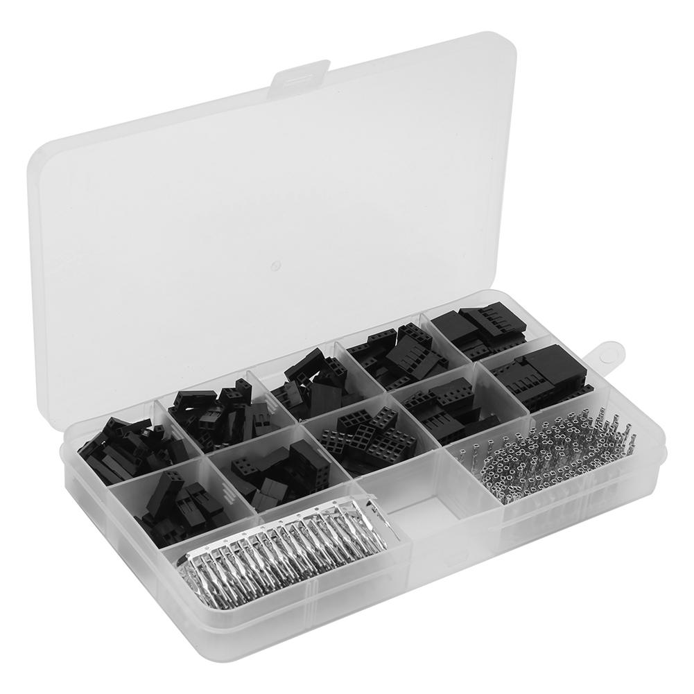 610Pcs Crimp Pin Connector Plug Jumper Terminal Kit Nylon Electrical Auxiliary Materials 2.54mm