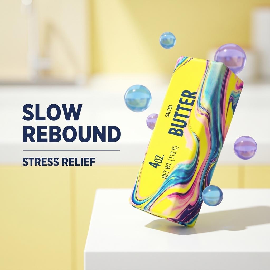 Simulated Butter Stick Slow Rising Soft Toy Stress Relief Decompression Prop 13cm for Home Office Desk Decoration Gift