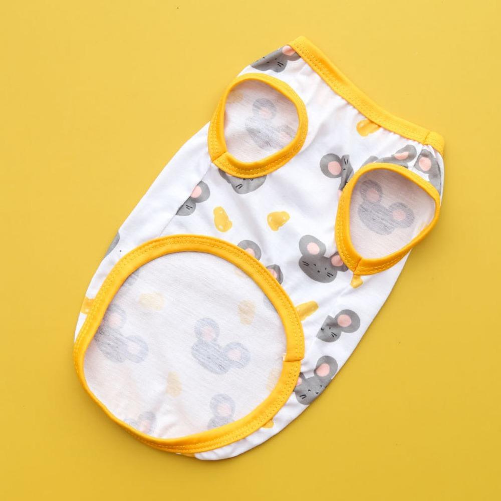 Small, medium and large dogs, cats, pet clothes, cats and dogs, spring and summer new cartoon teddy dog vest, better than bear