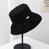 Solid Color Panama Hat Wide Brim Visor Hat Foldable Fishermen Cap  Women