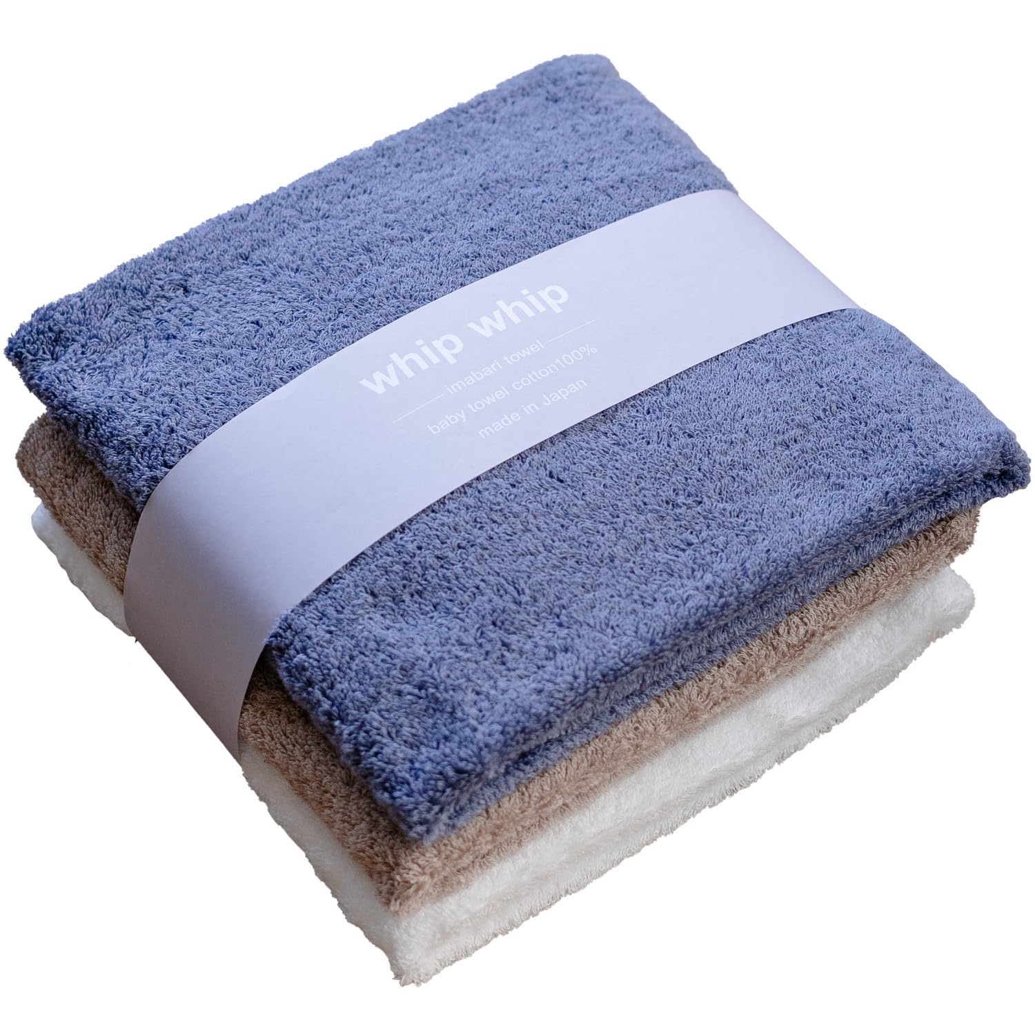 

Имабари Полотенце Whipwhip Детское полотенце Полотенце для новорожденного Квадратное Сделано в Японии 67см х 67см Синий х Белый х (Детский бежевый)