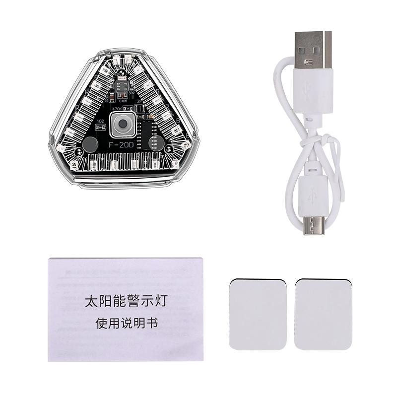 

Автомобильный аварийный треугольник LED стоп-сигнал мигающий авиационный огонь автомобиль велосипед предупреждение о столкновении мигающий сигнальный огонь