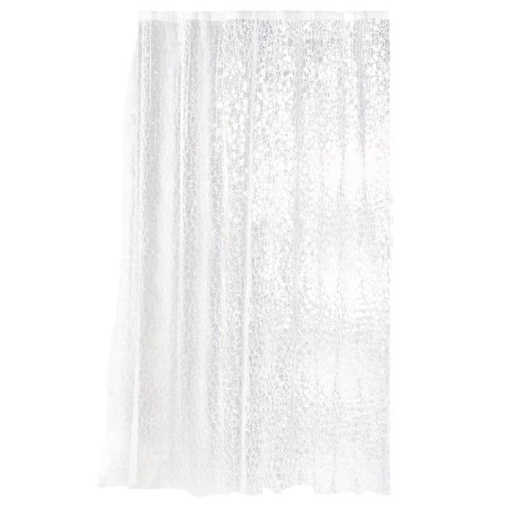 

Shower Curtain Mould Proof 3D Effect Plastic Waterproof Bathroom Curtain with Hanging Holes Quick-Drying Washable B
