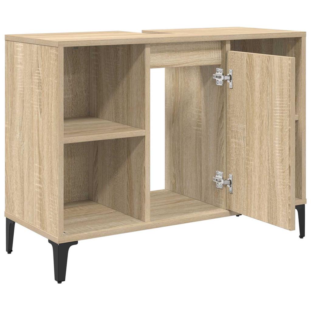 Washbasin Cabinet with Shelf Sonoma Oak 80 x 33 x 60 cm