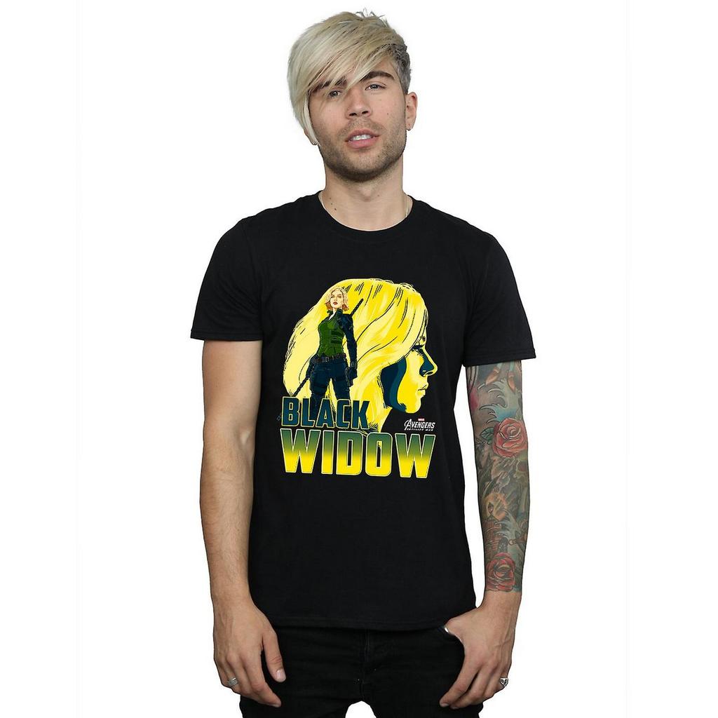 Avengers Infinity War Mens Black Widow Cotton T-Shirt