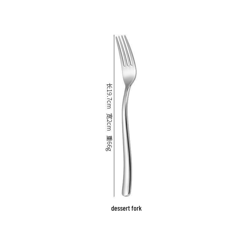 Moonlight Series High-End Stainless Steel Western Tableware Set - Thick Steak Knife, Fork, Spoon.