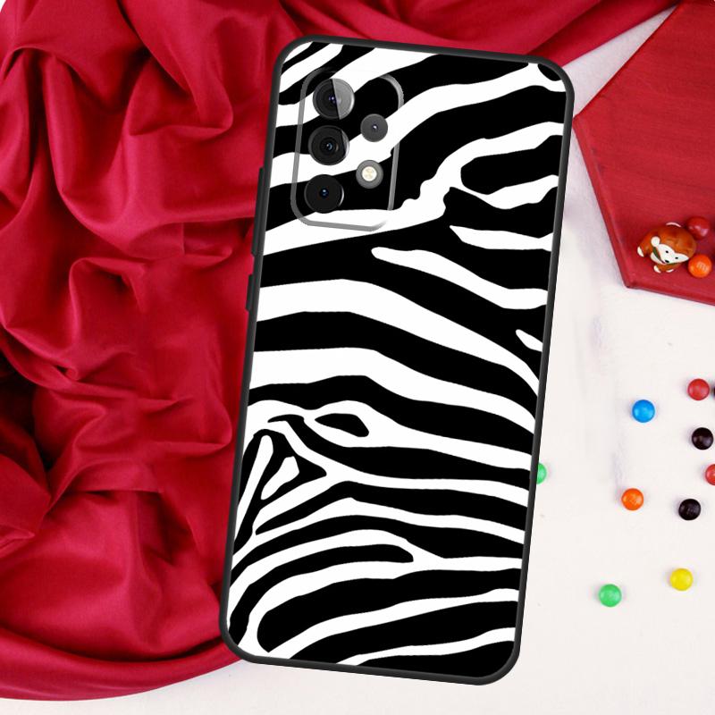 Zebra Skin Print For Samsung Galaxy A56 A36 A26 A16 A05 A06 A22 A32 A52 A54 A34 A14 A55 A15 A53 A33 A35 Case