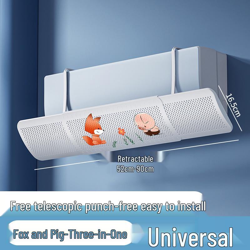 Universal Wall-Mounted Air Conditioner Wind Deflector - No Installation Windproof Guide Cover