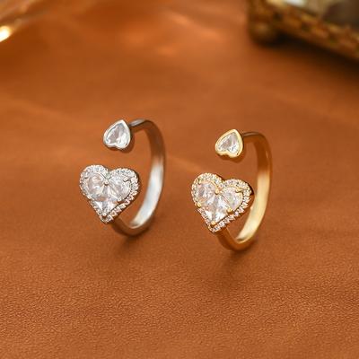 Adjustable Women's Ring Love Ring Fashion Personality Simple Clean Ins Style Girl Summer Beach Vacation Jewelry Finger Ring Wedding Party Jewelry
