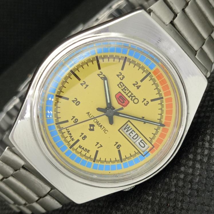 

Б/У винтажные мужские часы SEIKO 5 AUTOMATIC 6309A из Японии, желтые 608c-a315438-9 SKU608c-a315438