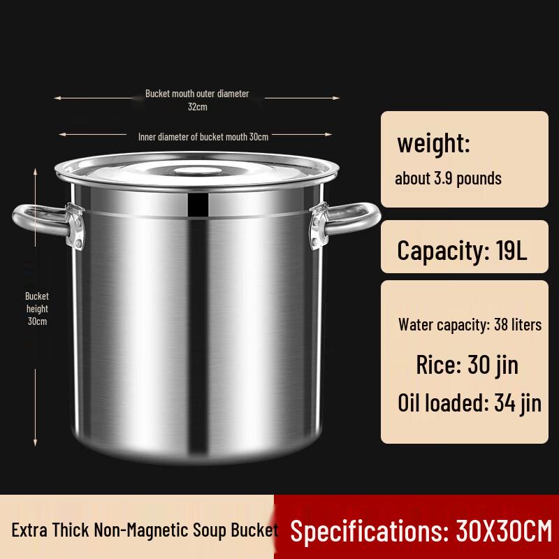 Heavy Duty Stainless Steel Round Pot with Lid