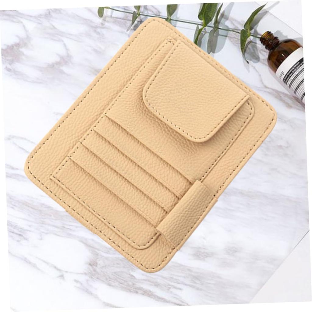 CRILSTYLEO Sunes Case Car Card Holder Car Glasses Folder Sunglasses Folder Wallet Auto Fastener Clip