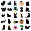 50 Sheets of Cute Black Cat Stickers: Q Version for Notebooks & Diaries