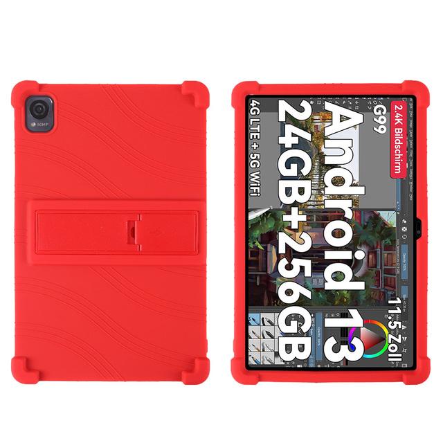 

Adjustable Stand Case for Blackview Mega 1 2024 11.5 inch Soft Silicone Tablet Cover Shockproof Protective Kids Safe Shell Coque Mega 1 2024 красный