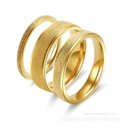 4mm Titanstahl Mattierter Sternenhimmel Ring - Modischer Partnerring