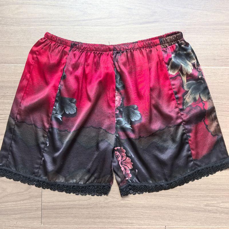 

Multicolor New Arrival 100% Mulberry Silk Shorts Loose Safety Pants Leggings Fashion Tape Silk Pants Fashion Lace Pants Flowers 7 All yards((Trademark 2XL))