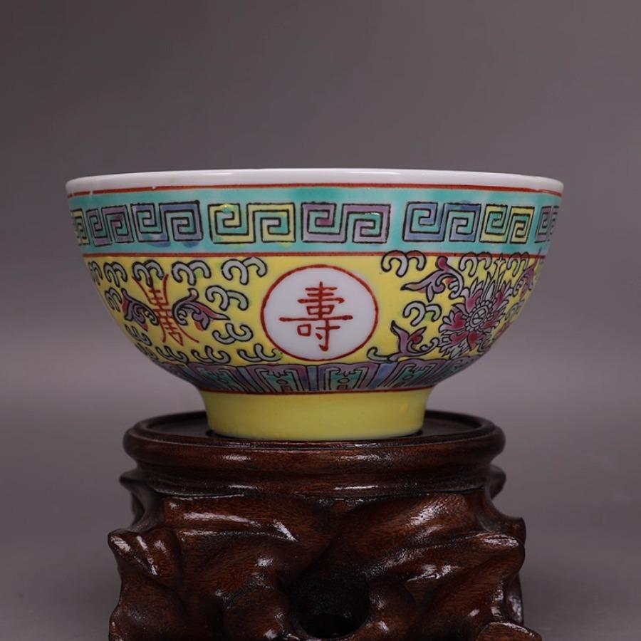 Chinese Vintage Ceramic Bowl 70's Paint Relief Rice Bowls Jingdezhen Porcelain Tableware Underglaze Luminous Soup Noodle Bowls