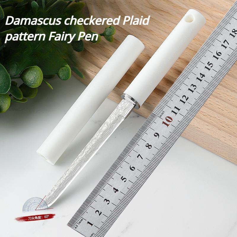 

Дамасский узор, круглая ручка, карманный нож, нож для очистки овощей, походный нож с ручкой, острый нож для мяса из нержавеющей стали, нож для очистки овощей, нож для фруктов белый