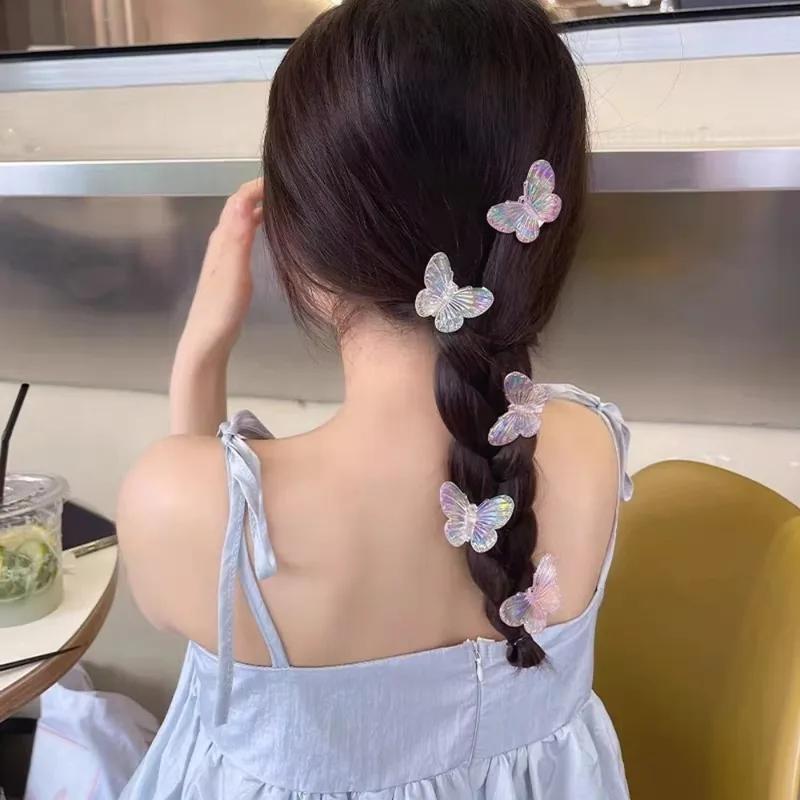 5/10/15/20pcs Cute Butterfly Hair Clip Mini Hair Accessories Butterfly Duckbill Bangs Clips Mermaid Butterfly Hair Clips