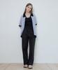 Wednesday Oasis For Woman W/Linen-Like Symbol Deep One-Pleat Pants_Black(W25-Pt11)