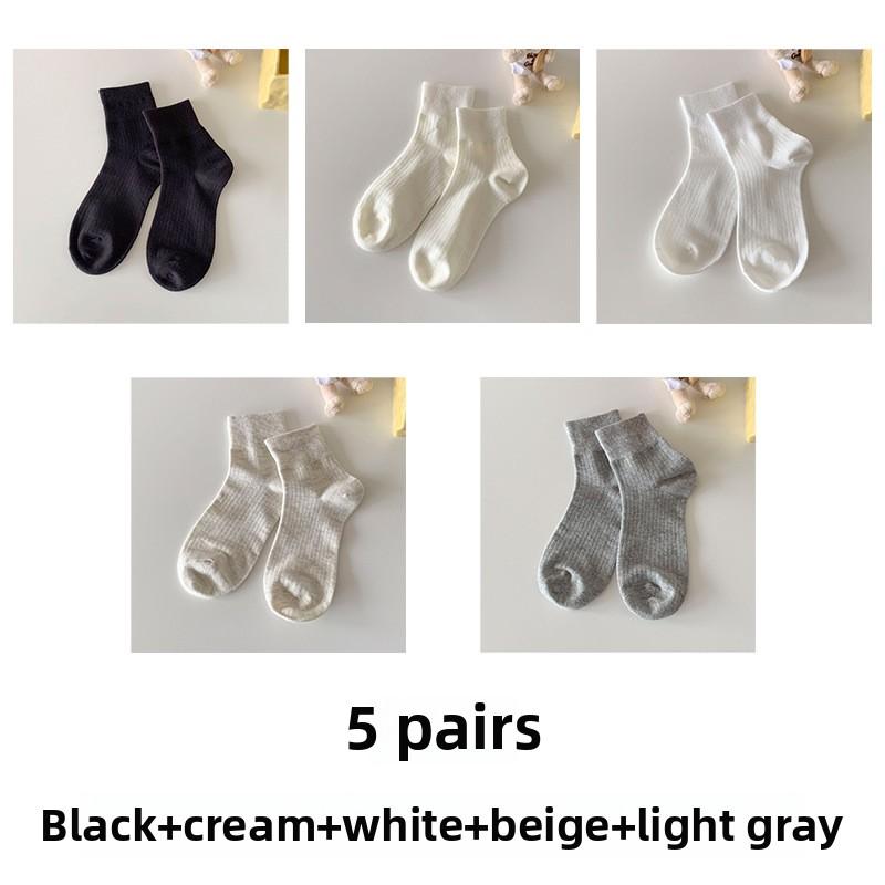 

5 пар женских летних хлопковых носков с вертикальными полосками 5 Pairs