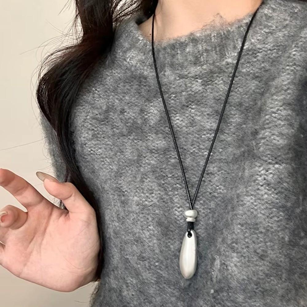 Adjustable Sweater Chain Metal Long Rope Chain Simple Pendant Necklace  Clothing Accessory