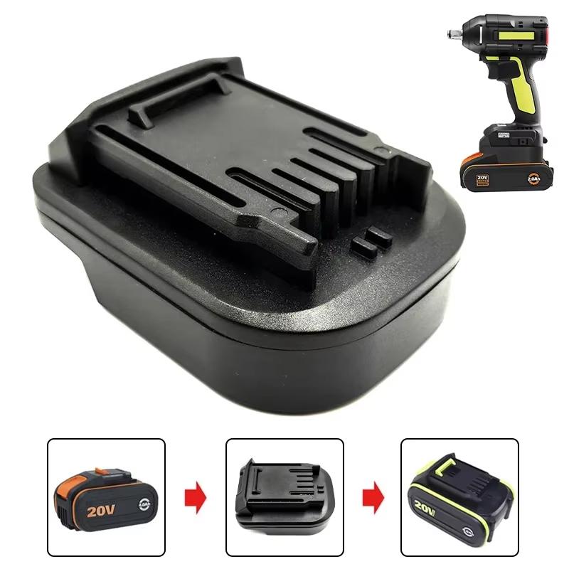 ZWINCKY Battery Adapter For Worx 20v Orange Small Foot Board Electric Conversion To Green Big Foot Board Battery Tools With USB