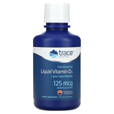 Trace, Flüssiges Vitamin D3, Tropische Kirsche, 125 mcg (5.000 IE), 473 ml (16 fl oz)