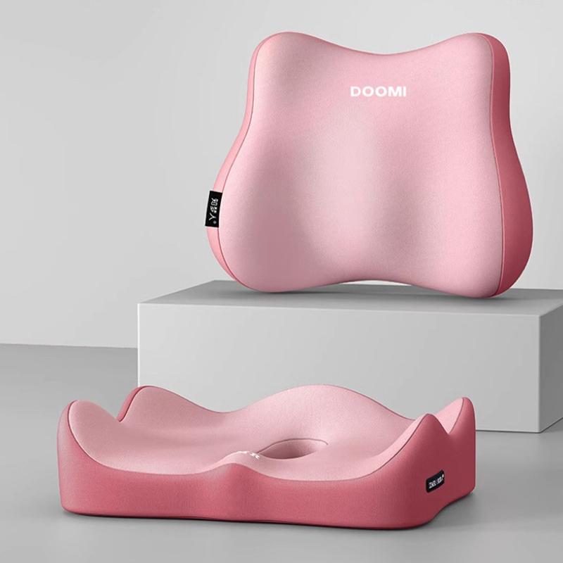 Integrated Office Seat Cushion with Backrest for Lumbar Support Memory Foam Pressure Relief Ergonomic Design for Comfort