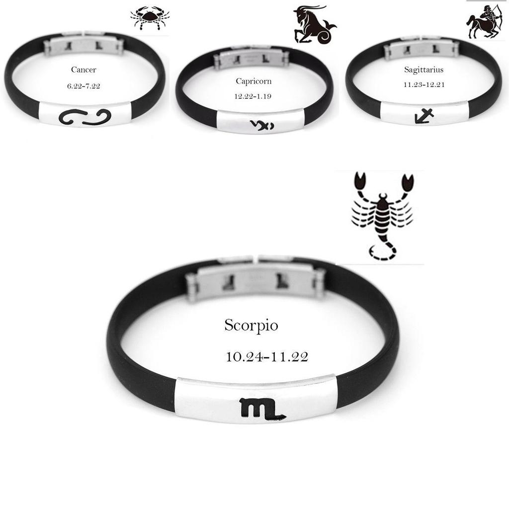 Timeless Constellation Stainless Steel Silicone Bracelets For Men And Women