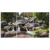 Three Piece Picture Canvas Print Waterfall Forest Brook Rocks