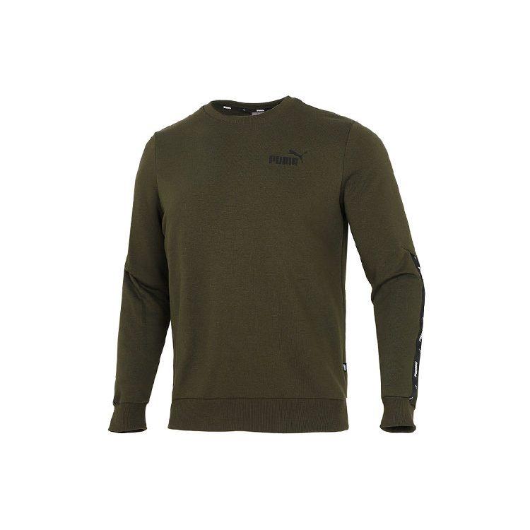 PUMA Sweatshirts Men's Green Crew Neck Moderate Regular 849562-70