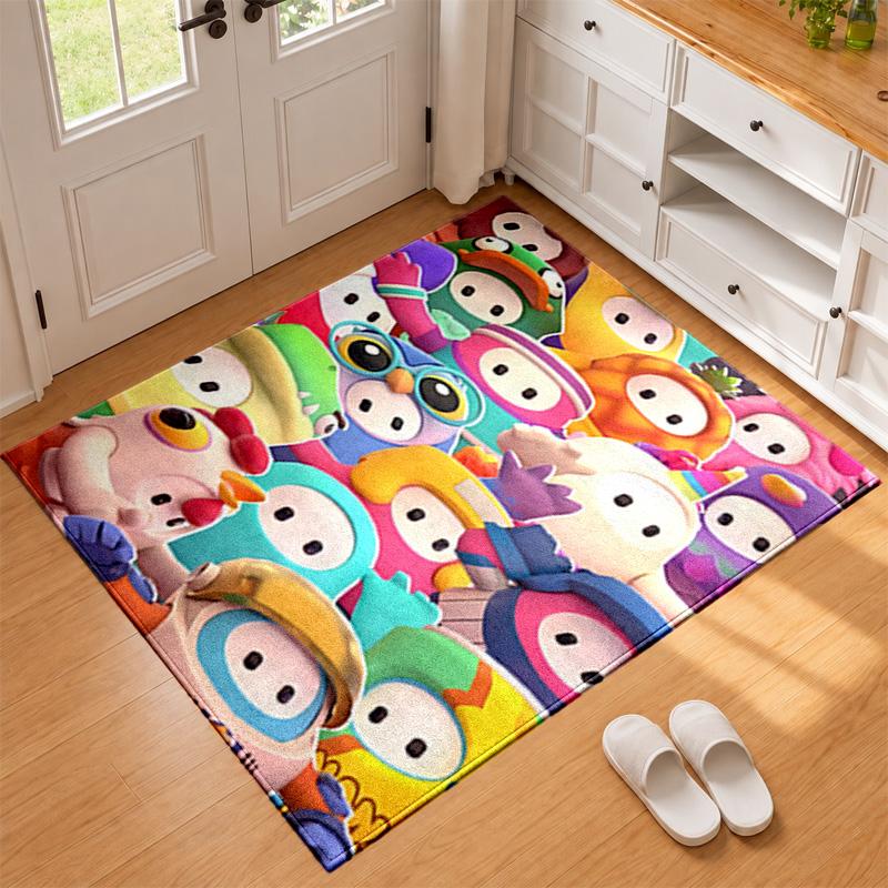 Fall Guys Carpet Door Mat for Living Room or Bedroom Protective Mat Under Chair Office Decoration Christmas Gift Birthday Present