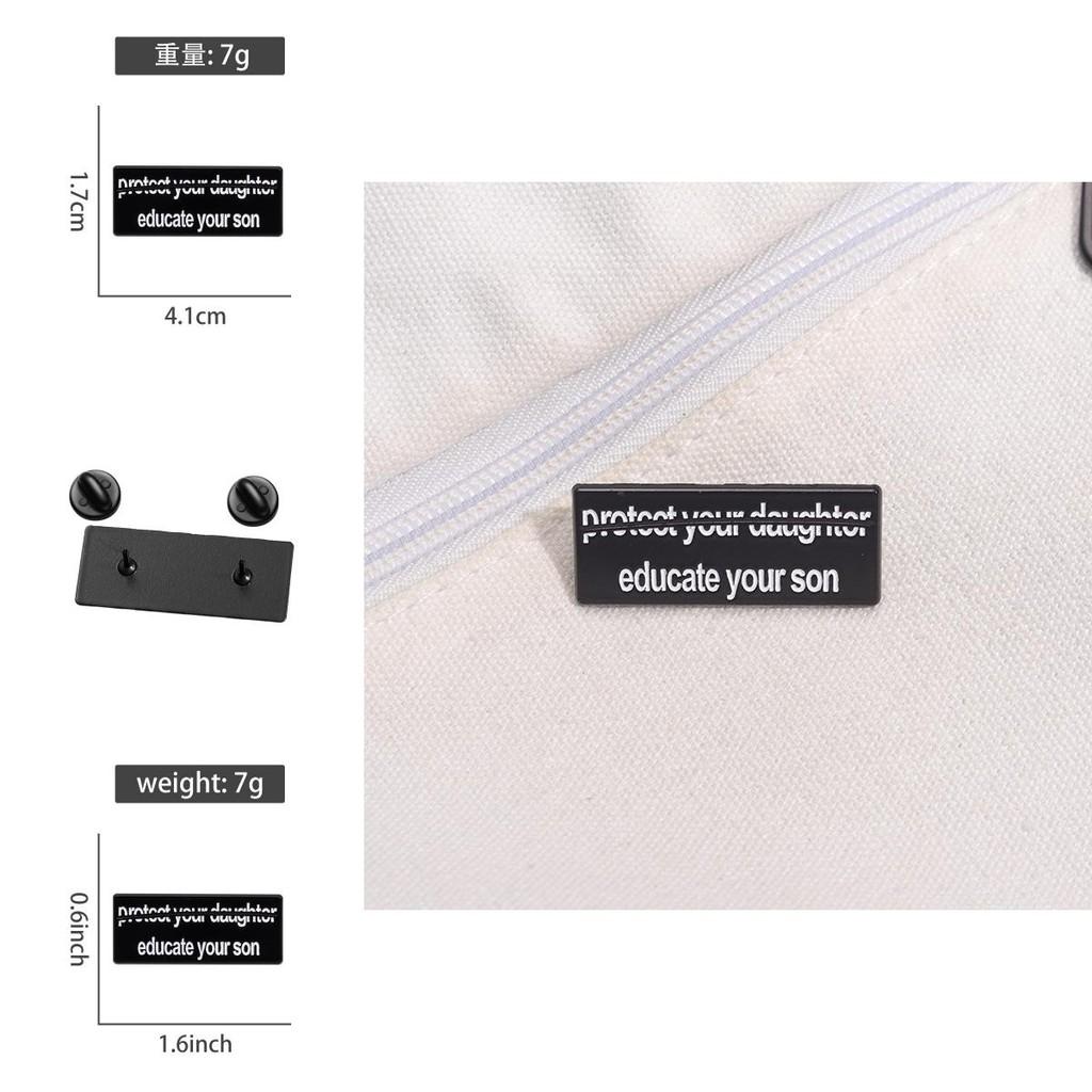 Creative Educational Black Alloy Brooch Featuring Playful Cartoon Characters Perfect For Personal Style