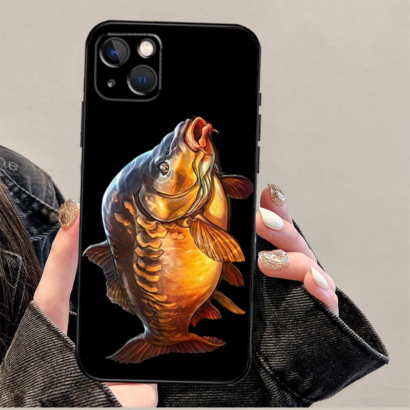 

Carp Fishing Phone Case For iPhone 17 Pro Max 14 13 12 11 15 16 Pro Max mini 15 Plus 16e 17 Air Cover iPhone 12Pro MAX