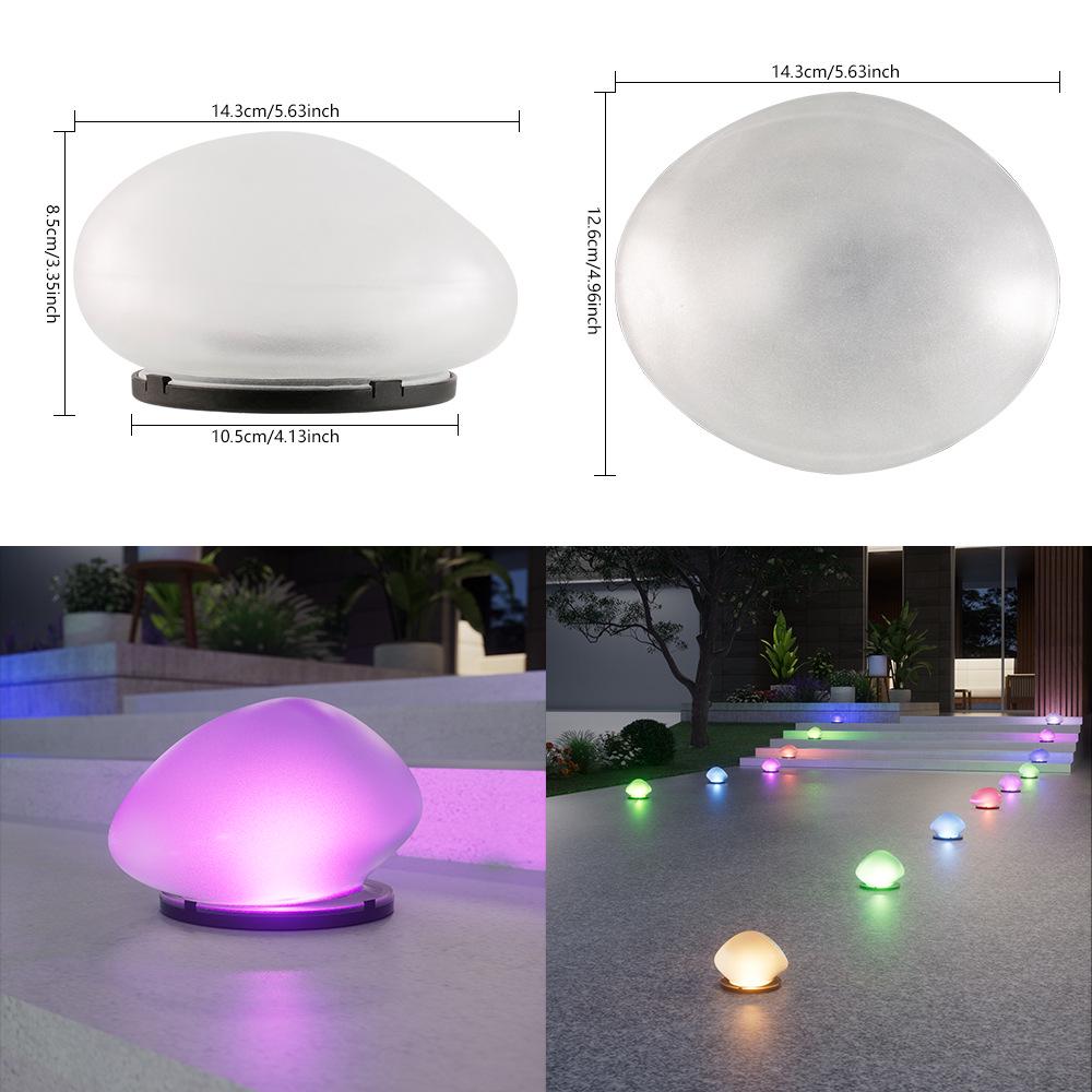 Outdoor Solar Pebble Lights - Waterproof Garden & Lawn Decorative Landscape Stones